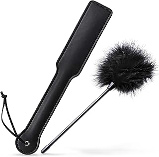 Raquette En Cuir Adulte, BDSM Set Couples - Fouet et Cravache pour Adultes, Kits de Bondage, Cravache d'Équitation, Accessoires de Bondage Durables, Faux PU Cuir