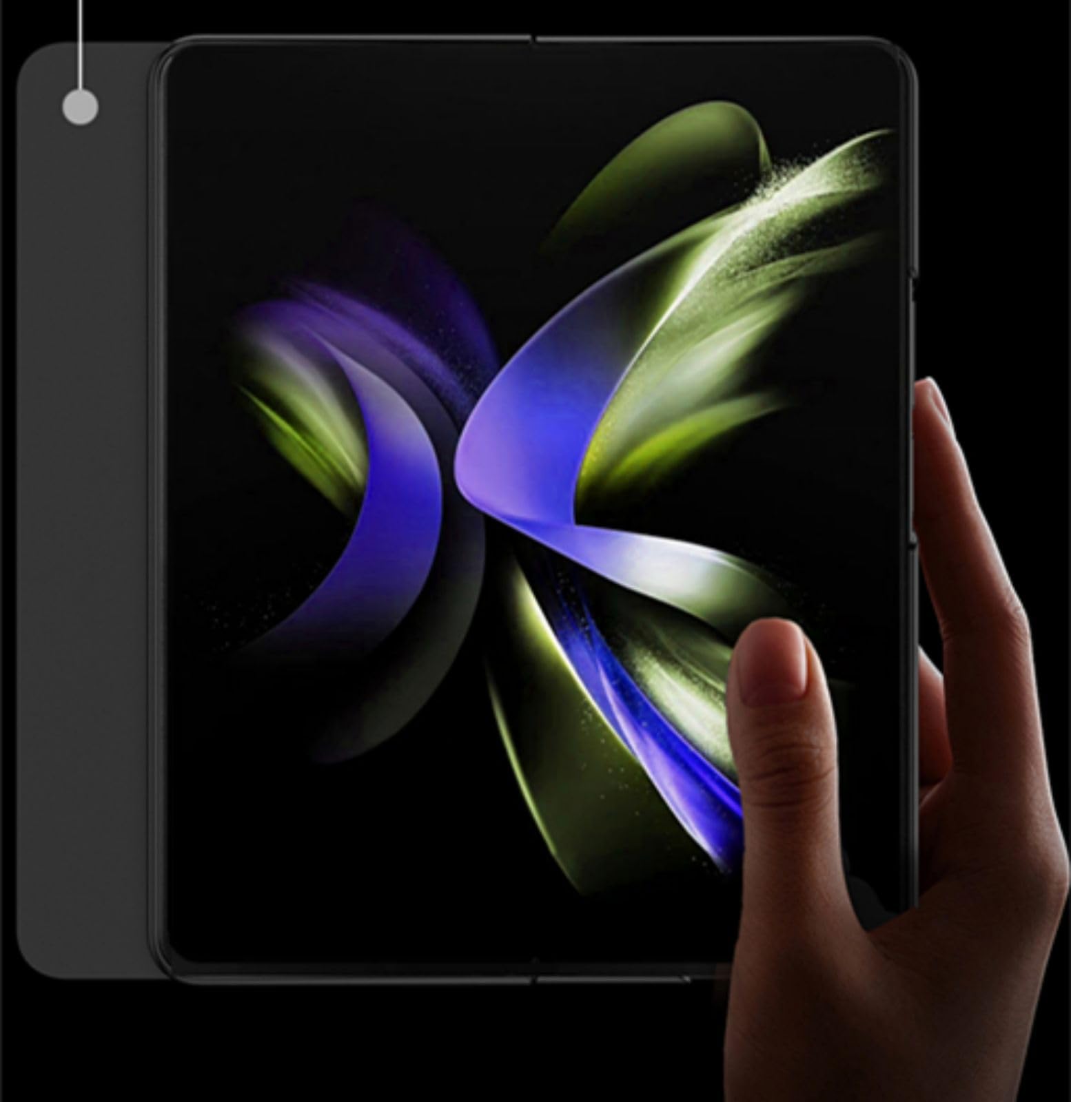 Custodia Etui do Z Fold5 etui z klapką + otwór na długopis, stojak, skóra folio, szklany blat, osłona przednia, etui na telefon komórkowy z klapką do Samsung Galaxy Z Fold5 (18)