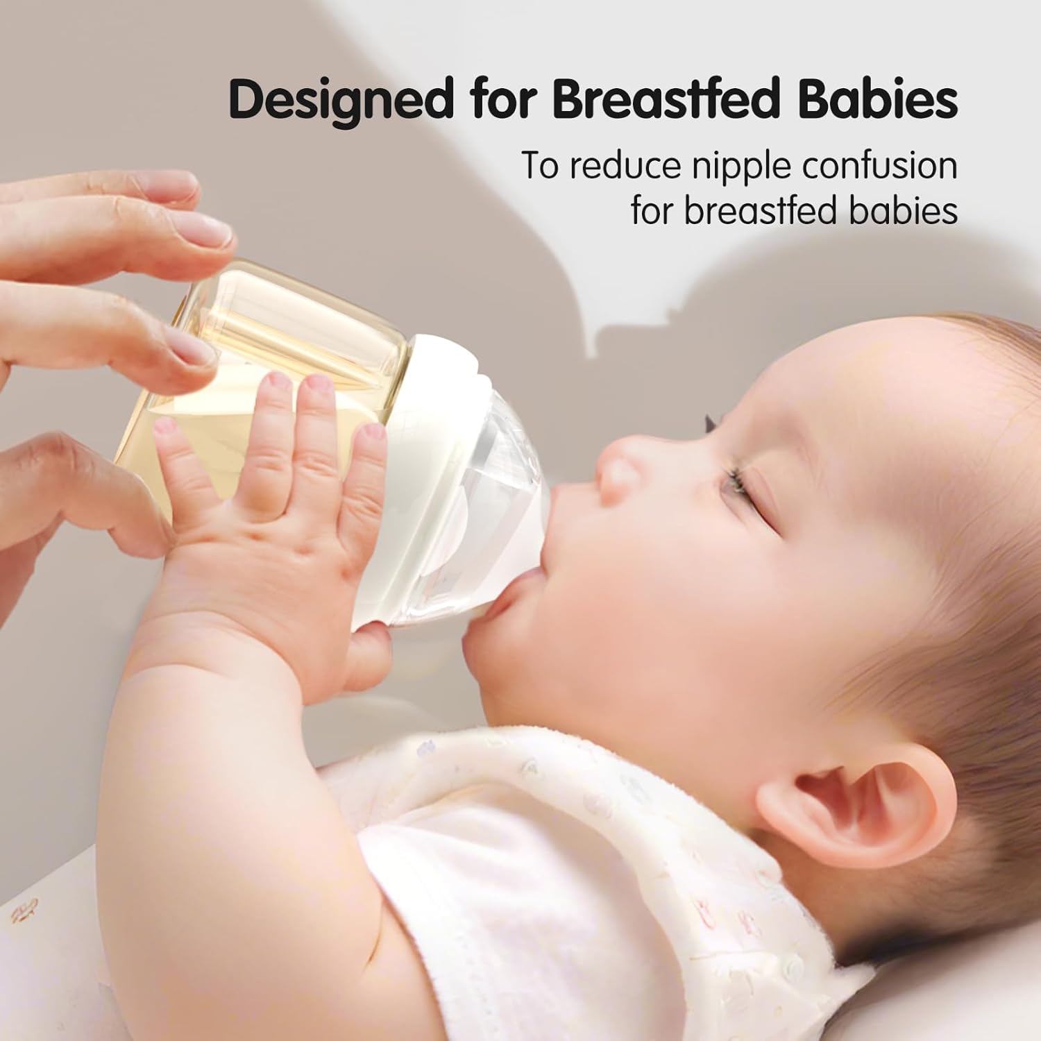 Natural Flow Silicone Baby Bottle Nipple for Wide Neck Bottles Level 1, Slow Flow (S) Nipple, 1+ Months, 4 Counts (Pack of 1) BPA-Free - Image 6