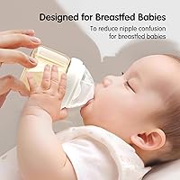 Vista 7 de Aynmer Natural Flow - Pezón de silicona para biberón, 0+ meses, 4 unidades (SS)