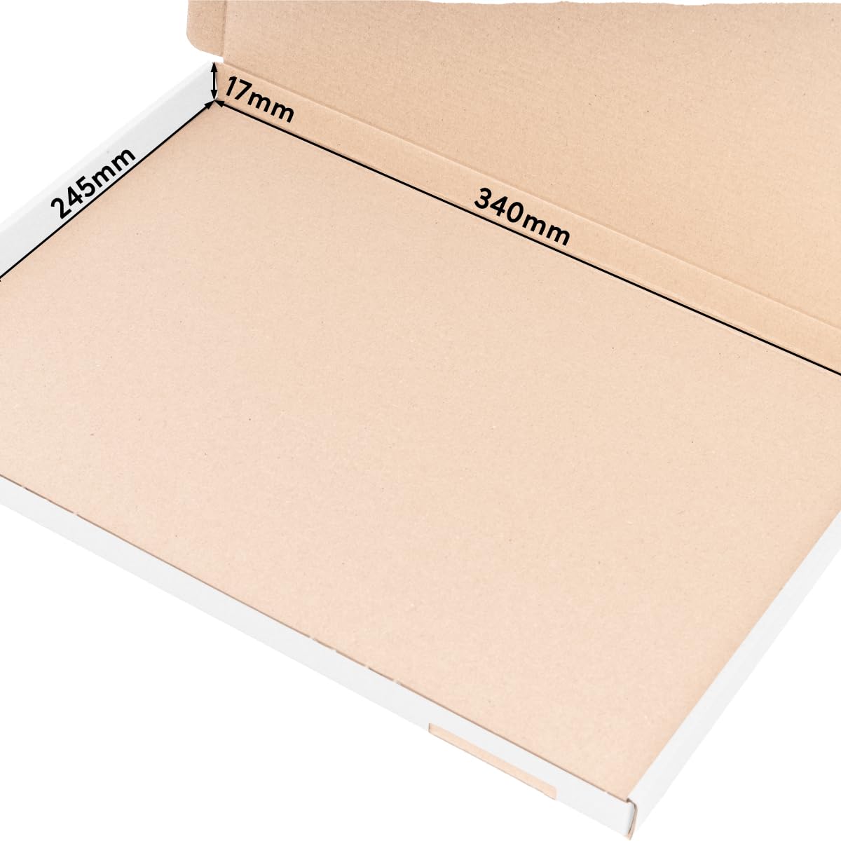 verpacking 300 Scatole fustellate bianche | scatole per spedizioni ultra piatte | 35 x 25 x 2 cm - GB 2 | formato A4 / B4