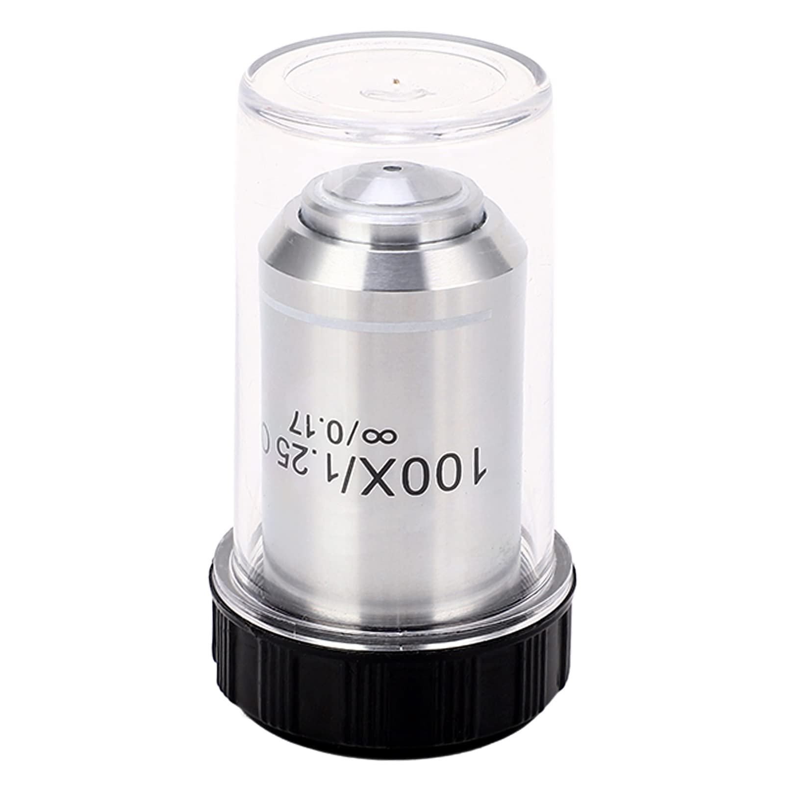 Lente de Objetivo Infinito, Lente de Objetivo Infinito 100X Lente de Objetivo de Microscopio de Interfaz RMS Estándar de 20,2 Mm, Microscopios Binoculares Compuestos