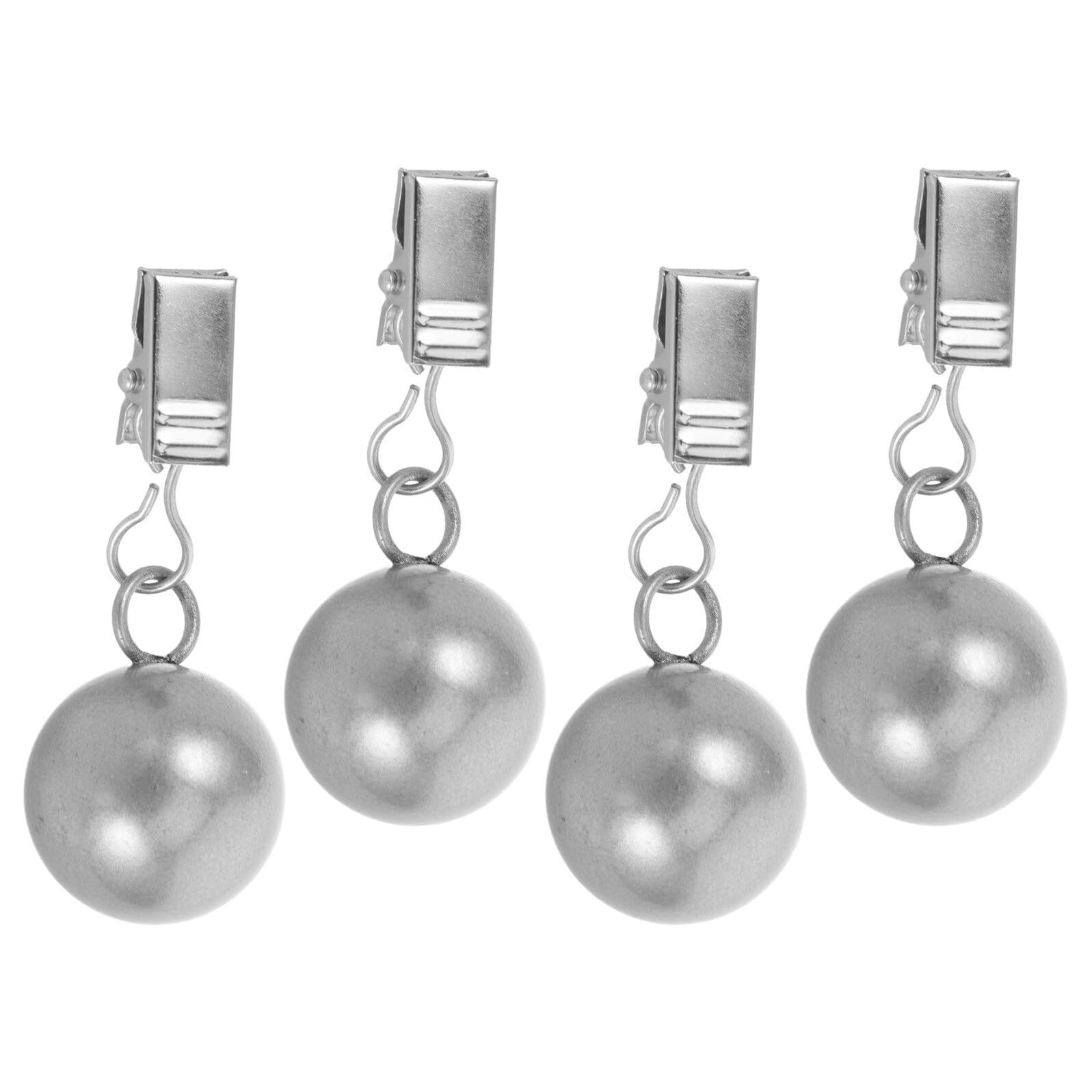 Hemobllo Clip per Tovaglie da Picnic in Acciaio Inox 4 Pezzi – Morsetti Antivento a Sfera per Tovaglie da Esterno e Pranzo – Clip Decorative per Feste Matrimoni e Patio
