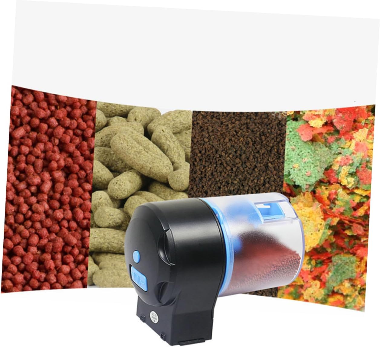Happyyami Automatic Fish Feeder for Aquarium Battery Operated Timer Dispenser Food Outlet for Fish Types