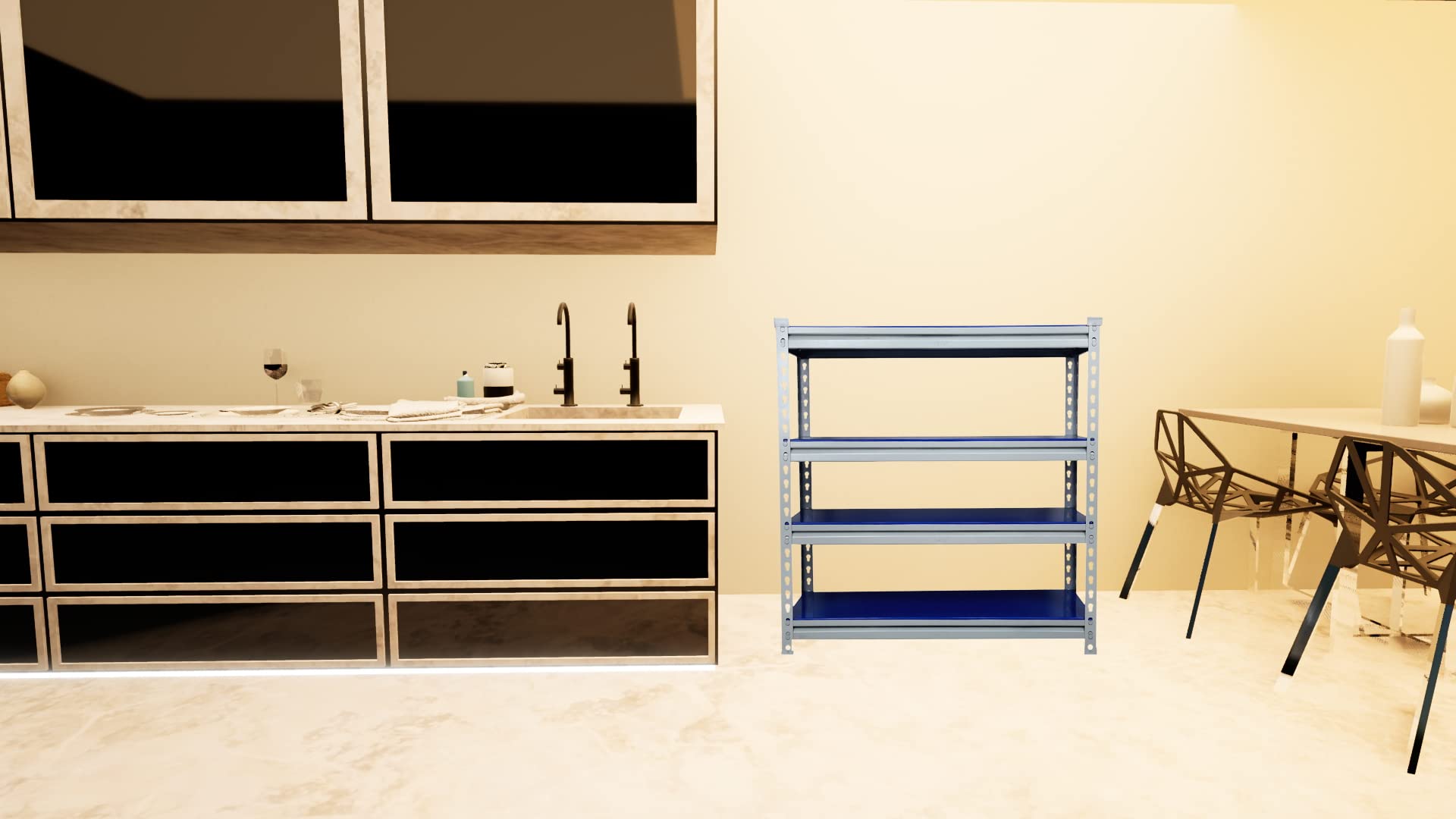 Mil-Nil Prime CRC Shelf Rack - 4 Shelves, Boltless -9