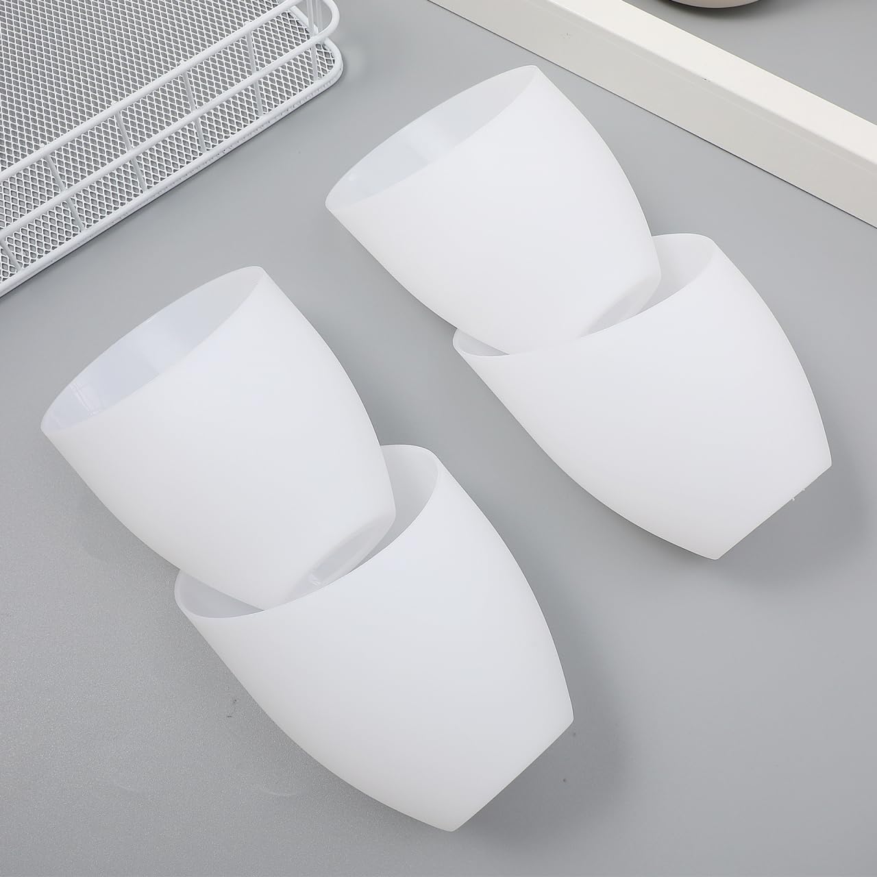 UKCOCO Horseshoe Lampshade 5-Pack Plastic Lamp Shades 5.35X4.33X1.37In Replacement Covers for Desk and Floor Lamps Living Room Bedroom Office Lighting Accessory