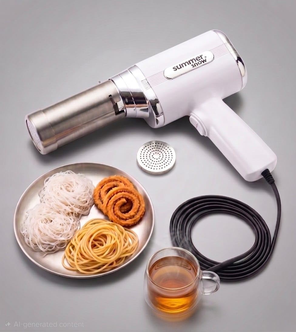 Summer Snow Machine à pâtes électrique pour Idiyappam, String Hoppers, nouilles, Murukku, Farsan Sev, presse-purée électrique