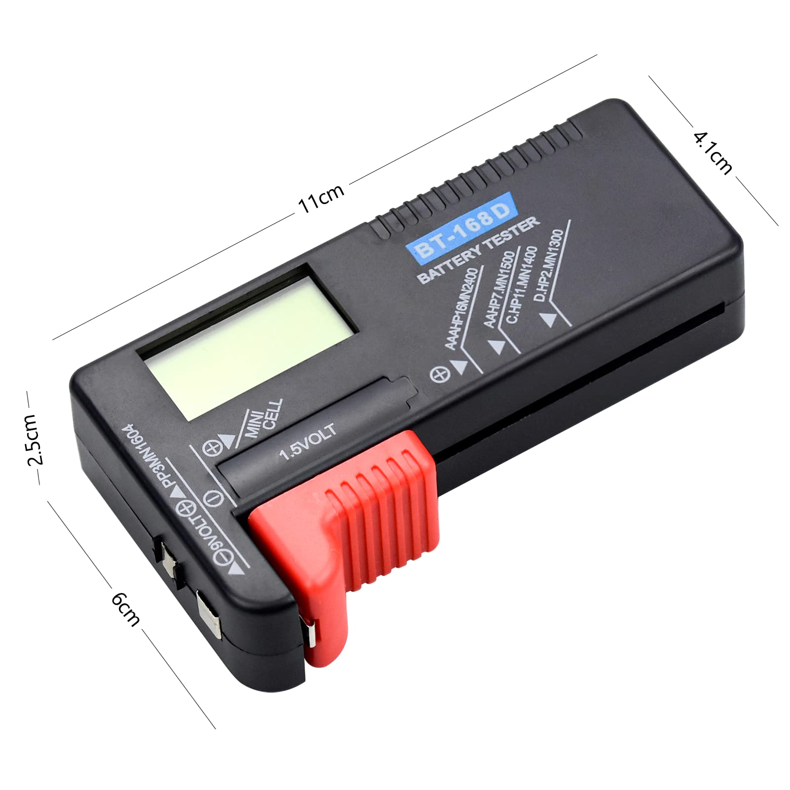 Tester per Batteria Digitali Portatile Universale con LCD Volt Checker