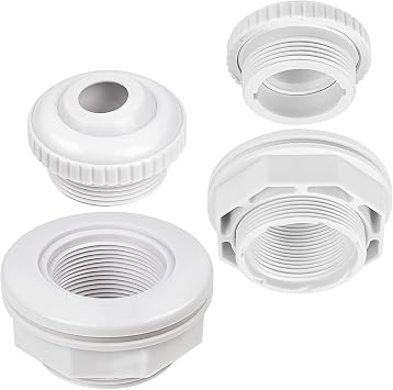 Pool Jet Nozzles, 3/4" Directional Flow Eyeball Inlet Jet Fitting with 1-1/2 Inch MIP Thread for Hayward SP1419D, 1-1/2 Inch FIP Inlet Return Fitting with Locknut & Gasket for Hayward SP1023 2 Pack