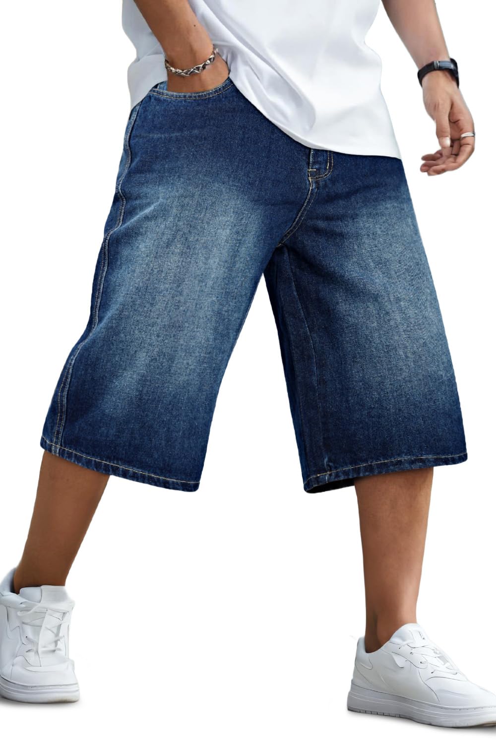 GINGTTO Mens Baggy Jean Shorts