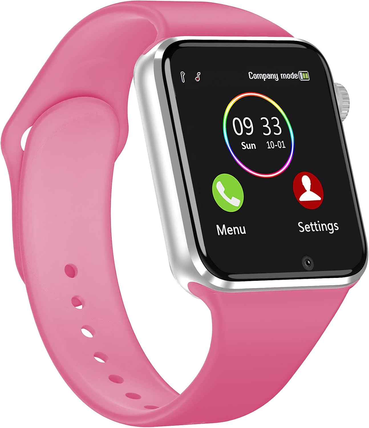 Sazooy Smart Watch Bluetooth Watch Support Make/Answer Phones Receive/View Messages Compatible iPhone Android iOS Phones with Camera Pedometer SIM SD Card Slot for Men Women Kids (Red)