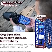 Vista 5 de Plantillas ortopédicas PowerStep Pinnacle Maxx, máxima estabilidad y comodidad. Estilo de talón angular firme y flexible para ayudar con pies planos