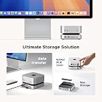 UGREEN Mac mini M4 Dock & Tenez-vous avec NVMe SSD Fente de fermeture, station d'arrimage avec 3*USB A 3.2, 2*USB A 3.0, 2*USB C 3.2 10Gbps, SD/TF 170MB/s, USB C Hub Compatible avec Mac mini M4 Pro