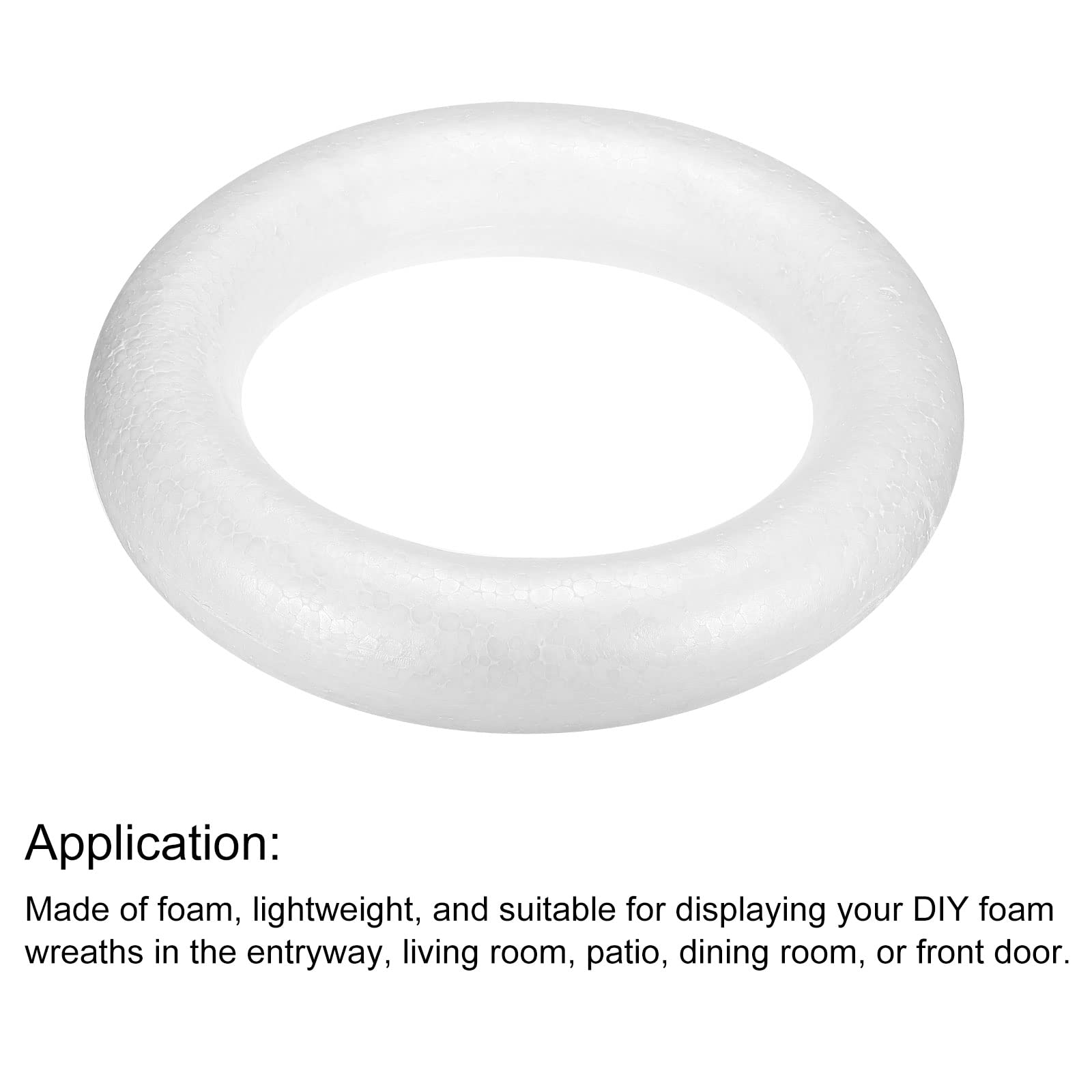 ORFOFE 36 Pièces Anneaux Mousse Pour Couronnes - Cercles Polystyrène Blancs Flexibles Pour Décorations DIY Festives Et Projets Créatifs