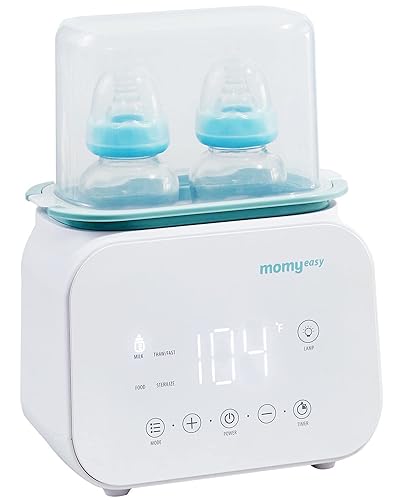 MOMYEASY Calentador de biberones calentador rápido de biberones 7 en 1 calentador de alimentos y descongelación con pantalla LCD calentador de