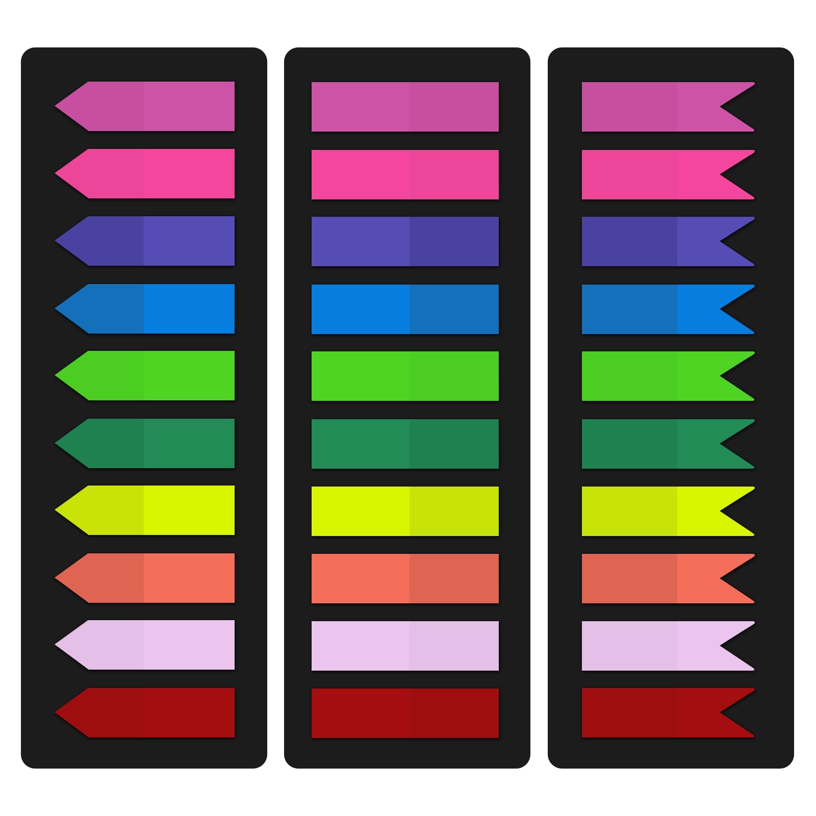 Page Markers Sticky Index Tabs 750 Pcs, Arrow Flag Tabs Self Adhesive, Sticky Notes for Page Marking and Highlighting [3 Designs, 10 Colors] Writable, Repositionable