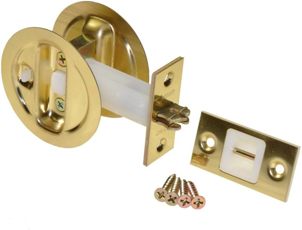 Le Johnson Brass Pocket Door Privacy Lock