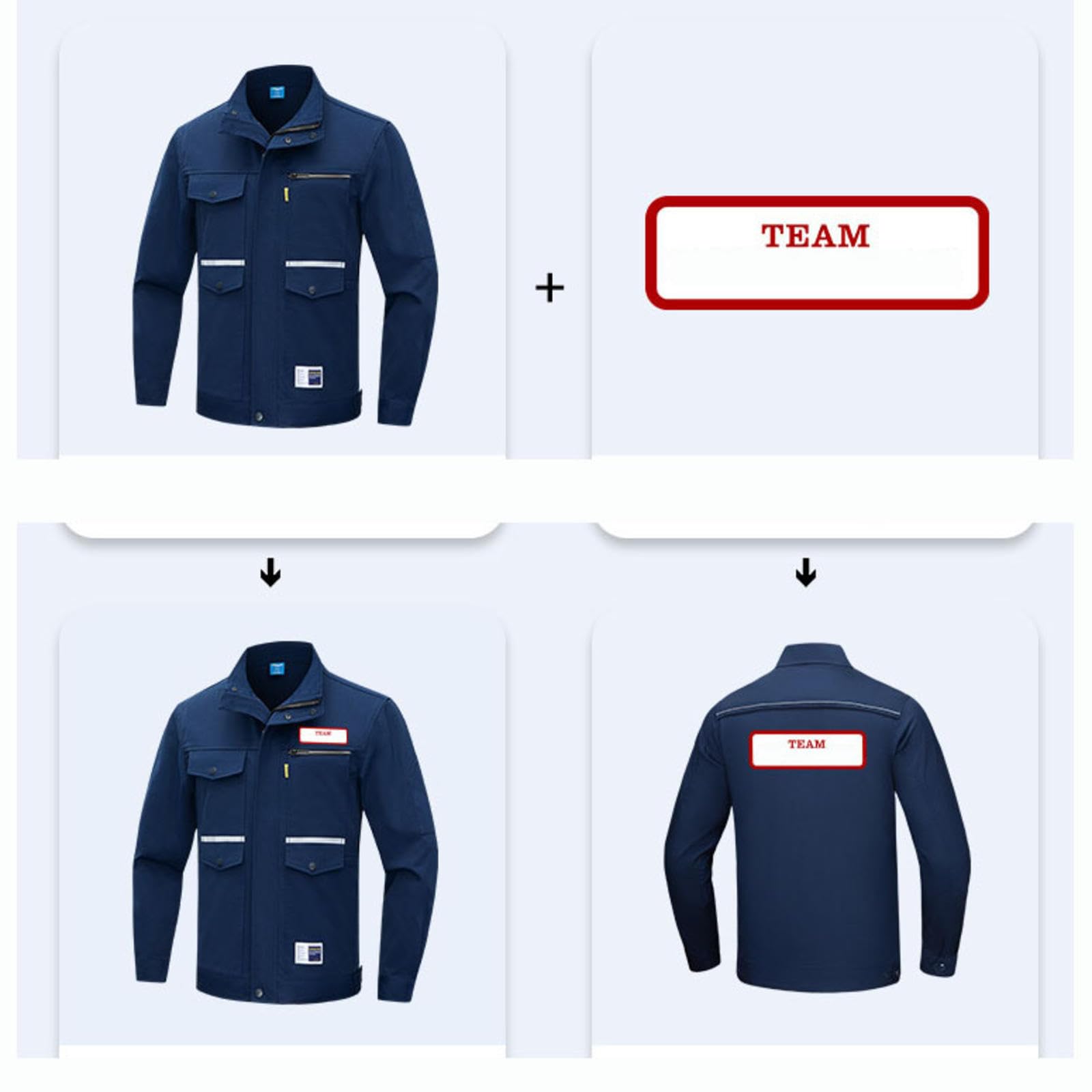 Honghuang Logo Personalizzato Primavera Autunno Abiti da Lavoro Antistatici Abbigliamento di Sicurezza per Officine Durevoli Personalizzati per La Costruzione di Fabbriche