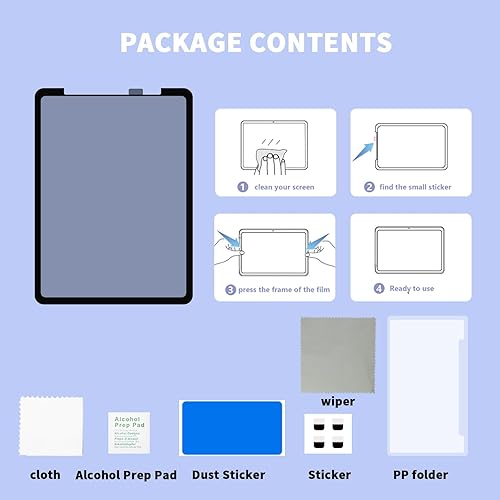 Miniatura 2 de Protector de pantalla de privacidad para iPad Air 54 10.9 pulgadas (20222020) y iPad Pro de 11 pulgadas (2022202120202018), filtro de privacidad