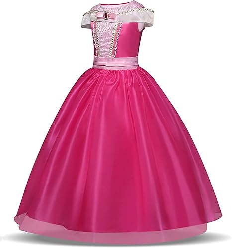 Miniatura 3 de Vestido elegante de princesa rosa para niñas, disfraz de fiesta de cumpleaños de Halloween, vestidos para niñas