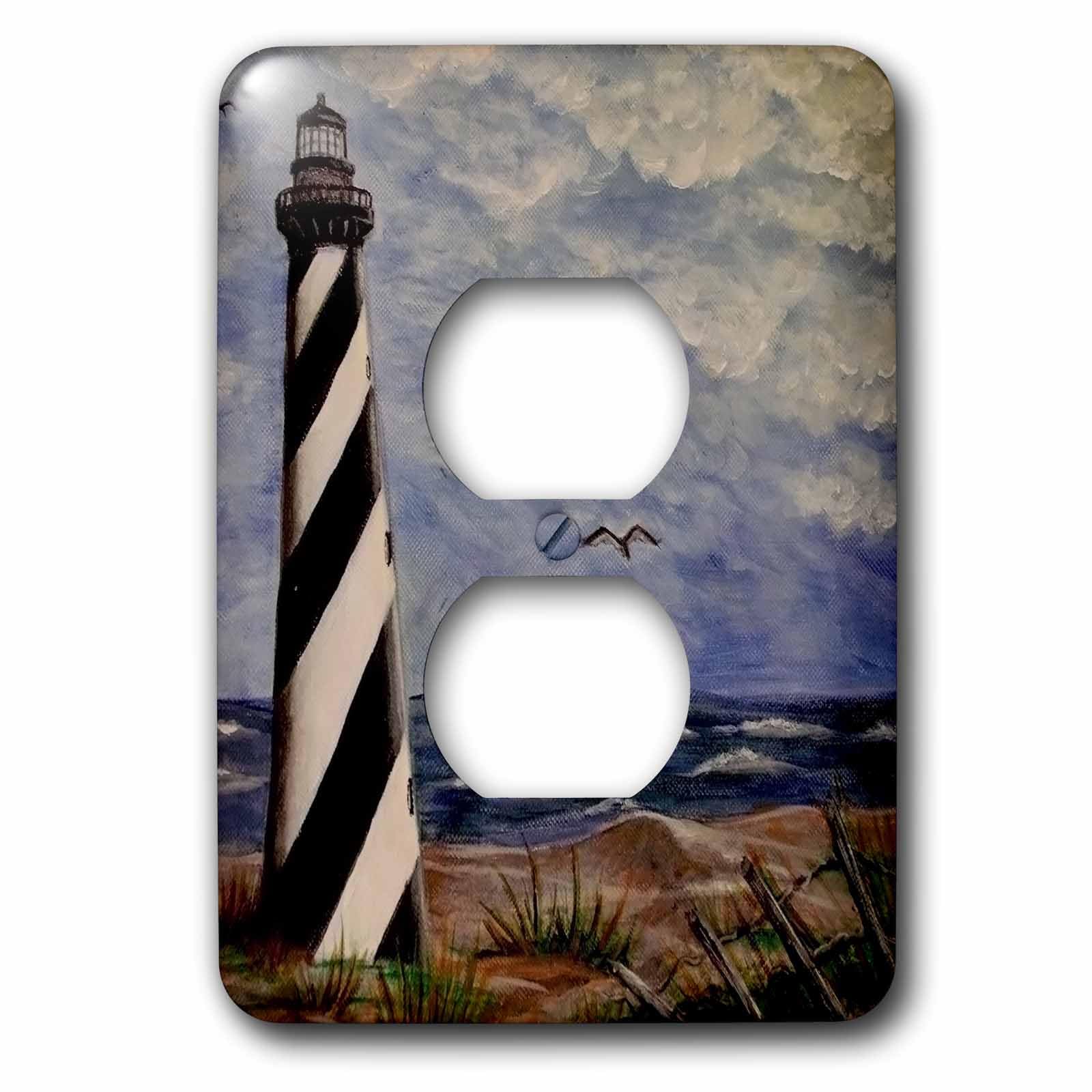 Peinture phare sur l'océan plaque double prise pour embellir vos murs blancs ternes