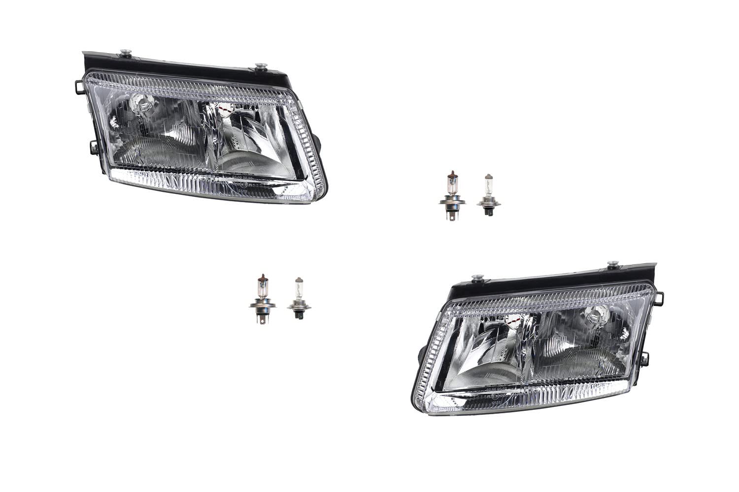 Johns, Scheinwerfer Halogen Front passend für VW Passat 3B 96-00 Satz mit H7 H4 Li. Re.