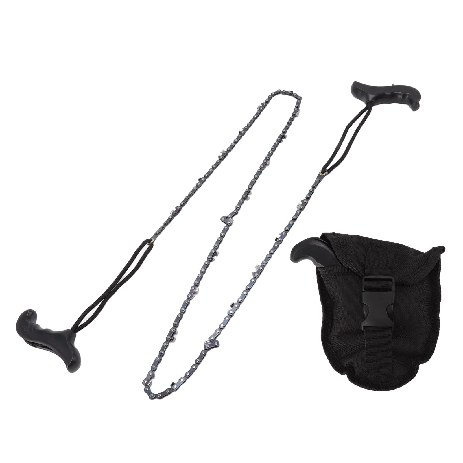 48in Folding Hand Chain Saw, Portable Survival Chainsaw with Engineering Plastic Handle, Premium 65 Manganese Steel Material, Efficient Cutting for Camping Logging Garden Pruning