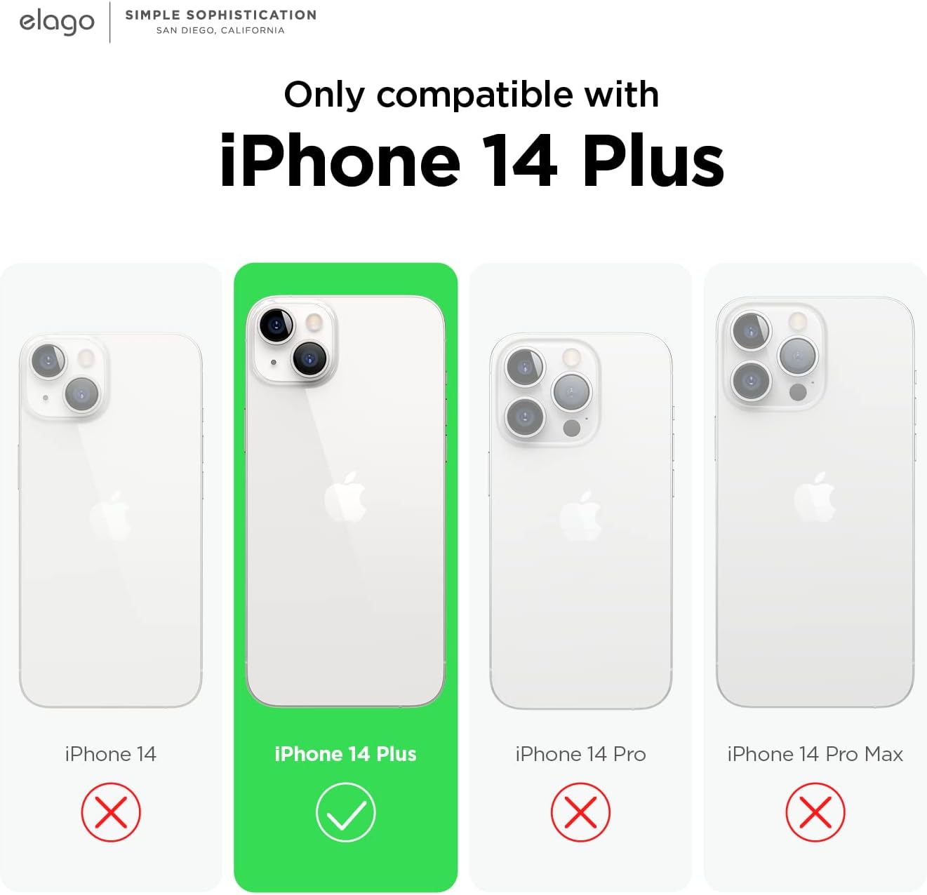 elago Compatible with iPhone 14 Plus Case, Liquid Silicone Case, Full Body Protective Cover, Shockproof, Slim Phone Case, Anti-Scratch Soft Microfiber Lining, 6.7 inch (Black)