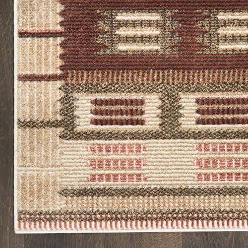 Tapete decorativo Nourison Nordic 5' x 7' Rust miniatura 7