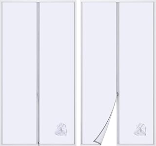 Joint de Porte pour Climatiseur Mobile, Joint de Porte pour Climatiseur avec Rallonge de Tuyau Cousue, Kit Calfeutrage Climatiseur Porte avec fermeture Éclair, Isolation Thermique en Été (120x240cm)