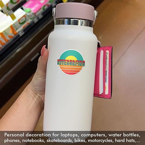 Miniatura 2 de Calcomanías de kitesurf Kitesurf Kitesurf Kiteboard Kiteboard Kiteboarding Pegatinas de regalo para casco duro, parachoques portátil pegatinas de 3