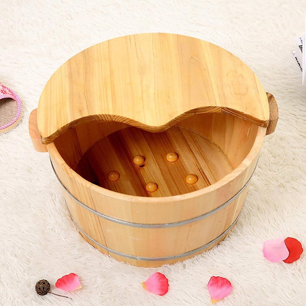 Vaschetta per i Piedi, Secchio per Vasca per pediluvio, Massaggio, Spa, Sauna, Ammollo, Pediluvio Secchio in Legno Spa per Piedi Lavabo per Uso Domestico Pratico Comfortable Anniversary
