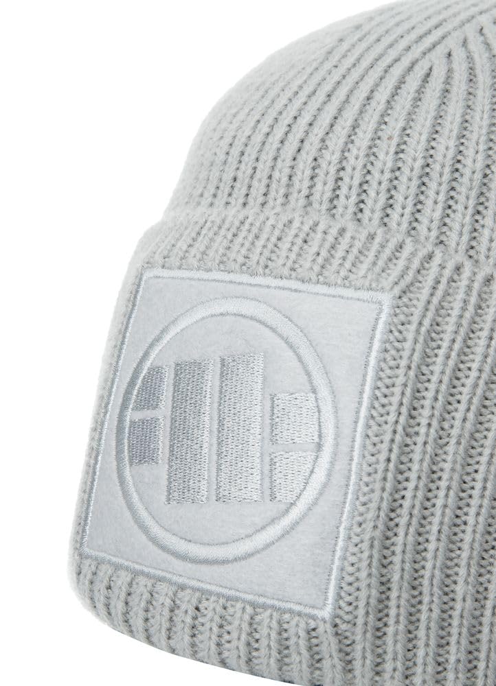 PITBULL - Bonnet Unisexe Logo, Bonnet d'hiver pour Hommes et Femmes, Bonnets en Tricot Épais, Beanie en Matériau Doux, Bonnets Chauds avec Patch Logo, Hat à La Mode