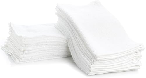 Miniatura 2 de SIMPLI-MAGIC Juego de algodón, toallas, 12x12 blanco, paquete de 24