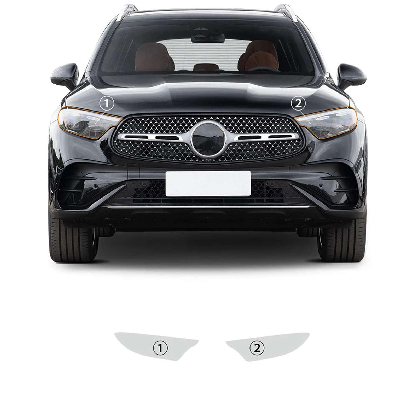 Película protectora de faros Benz GLC X254 autorreparable y transparente en TPU