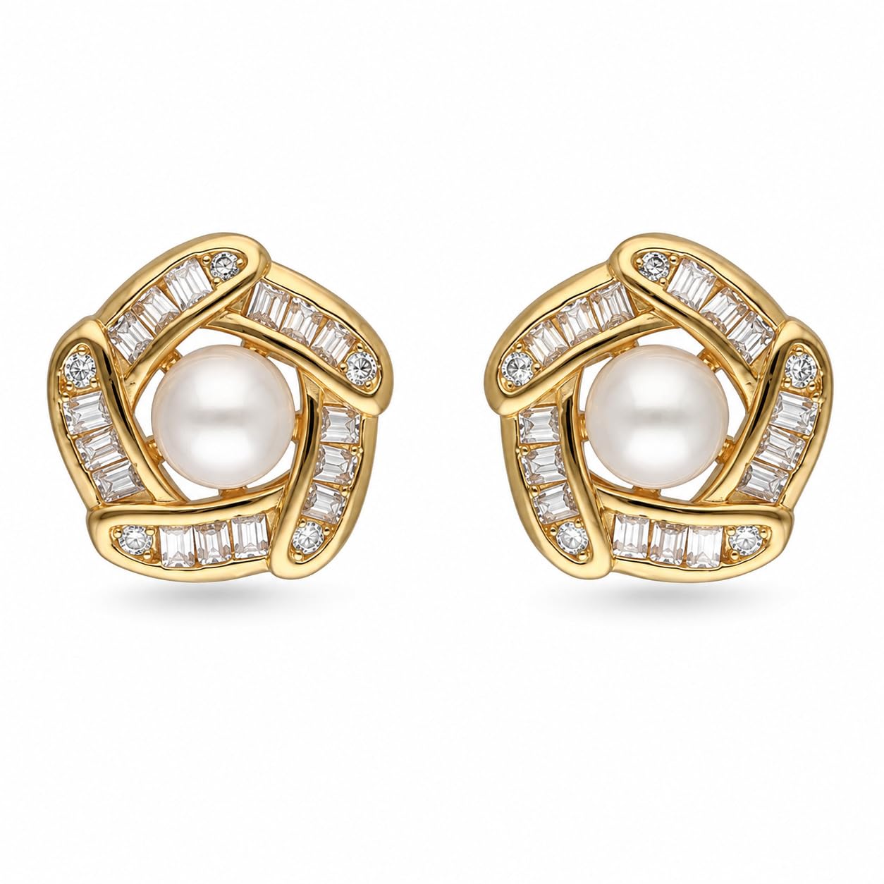 Anhänger Ohrringe Kette Perle 925 Silber gold Schmuck Set Damen Halskette