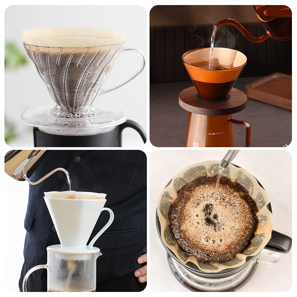 Filtros de café V60, 200 unidades desechables