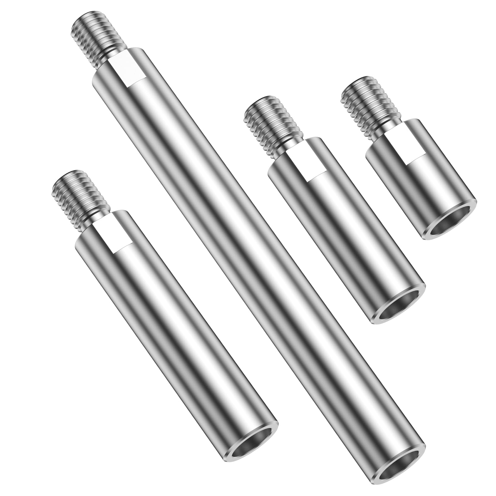 4Pcs Angle Grinder, Extension Rod Steel Angle Grinder, Connecting Shaft M10 Thread Polishing Machine Adapter Lever Angle Grinder Extension 1.57/2.36/3.15/5.5 Inch for M10 Angle Grinder Polisher