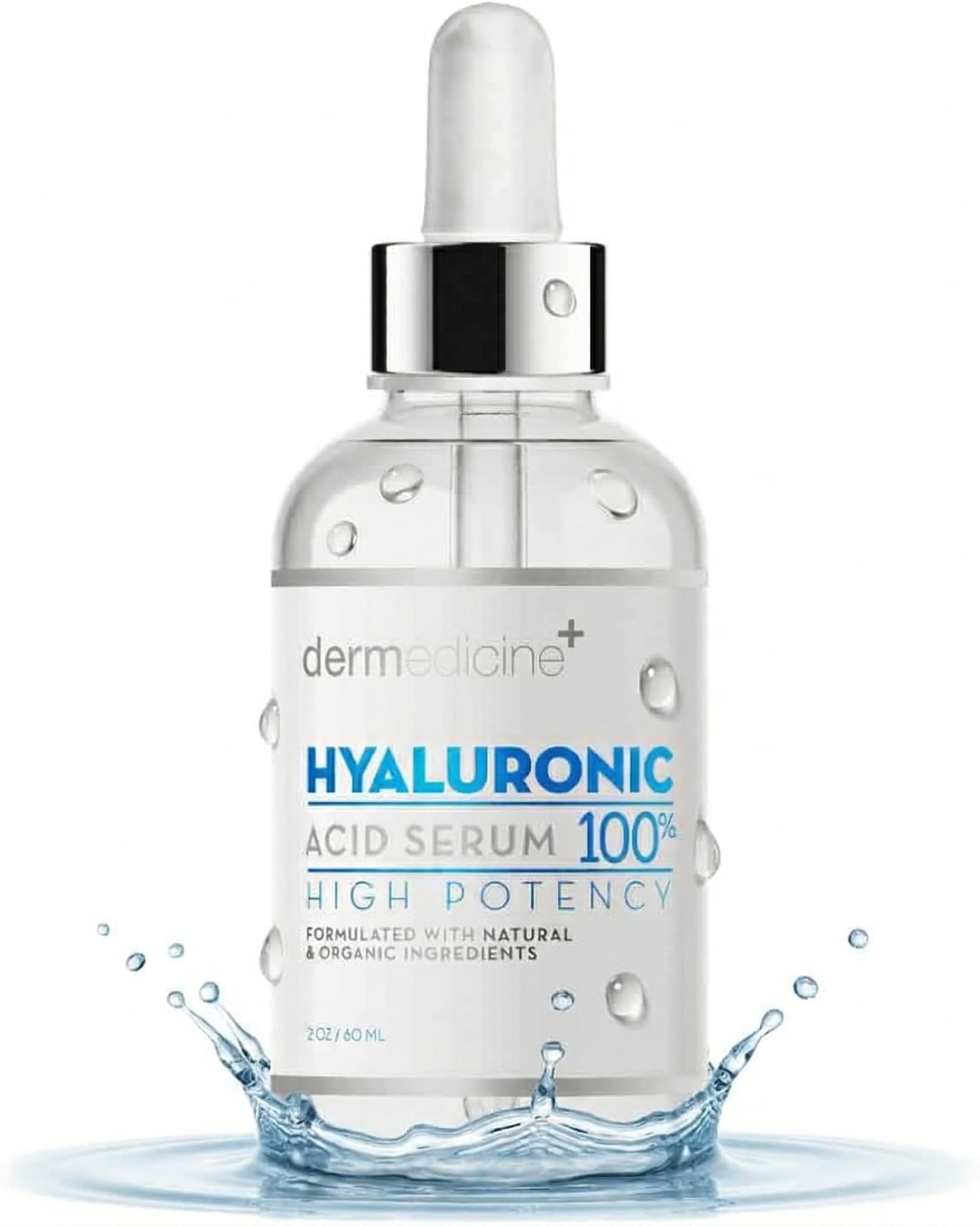 100% Pure Hyaluronic Acid Serum Anti Aging Serum Moisture and Hydration for Your Face 2oz