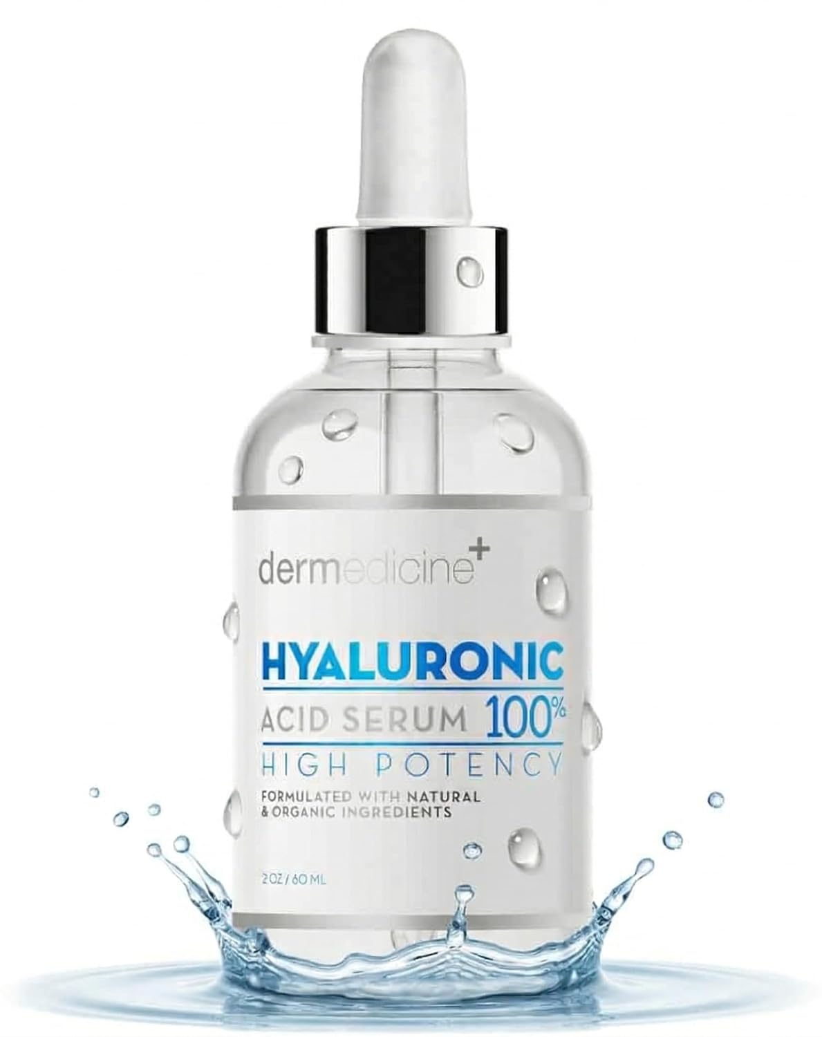 100% Pure Hyaluronic Acid Serum Anti Aging Serum Moisture and Hydration for Your Face 2oz