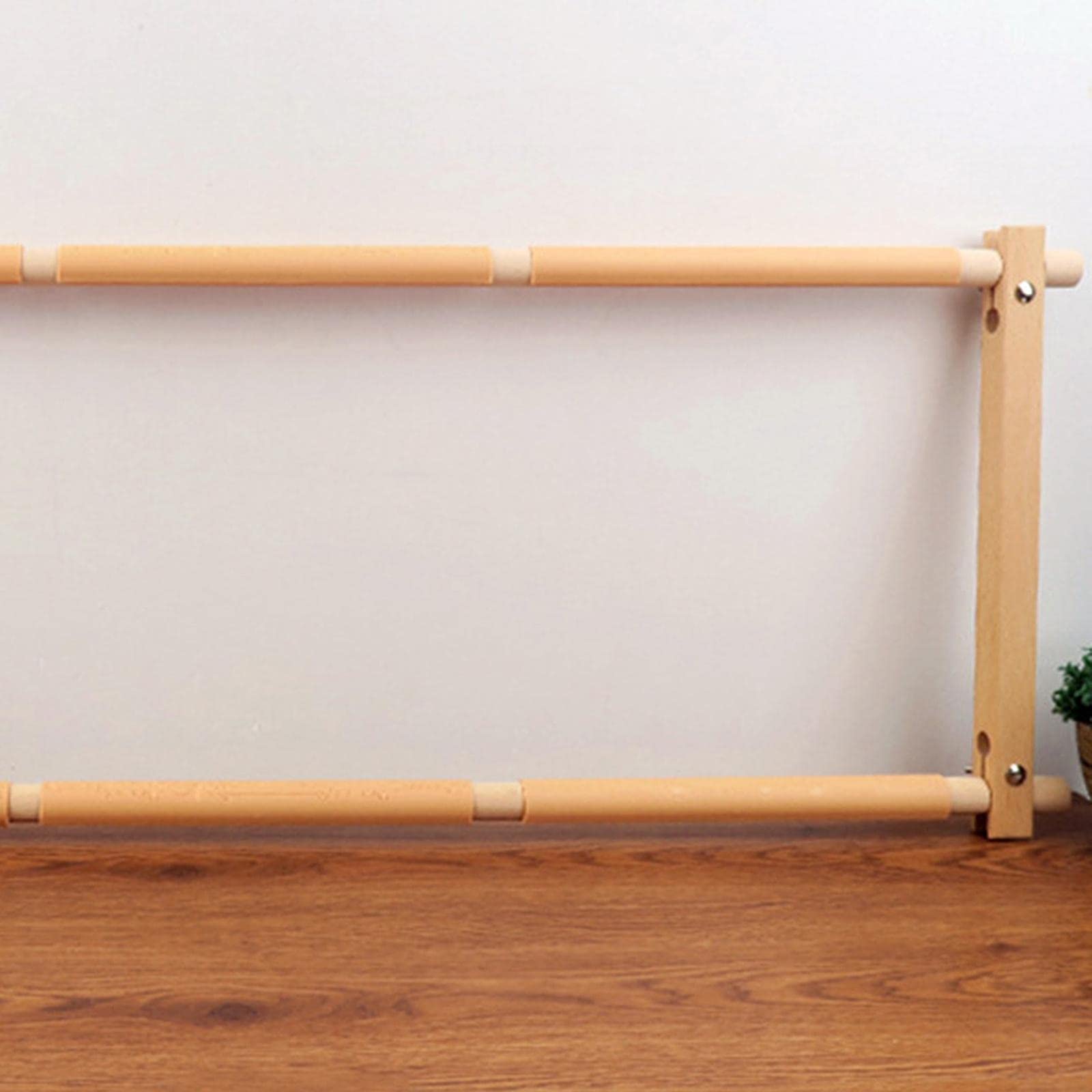 Marco de Bordado Cuadrado Marco Bastidor Soporte Pinza Bordado Tela Madera Pulida con Clips Plásticos para Tensar Desmontable con Tornillos Adecuado