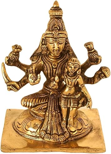ARTVARKO Brass Goddess Ashtalakshmi | Ashta Lakshmi Set for Diwali Pooja Mandir Temple Office Decor Marriage Anniversary Lucky Gift Gold Color Height 5 Inches Weight 8 KG