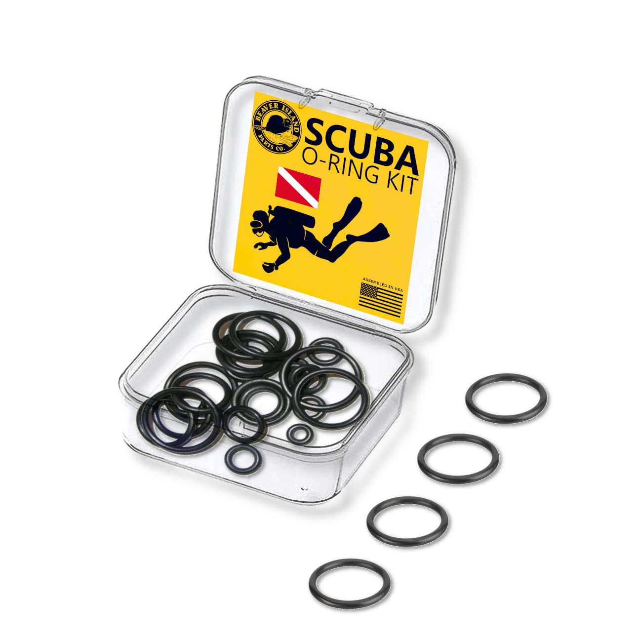 Save A Dive Scuba O-Ring Kit Nitrox Oxygen O2 Compatible for Regulator Cylinder Valve and Hose Repair SAE Aerospace Standard