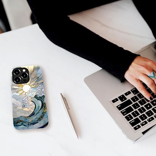 Miniatura 4 de Funda para iPhone 11 Pro, funda brillante para mujeres y niñas, protección contra caídas y arañazos, puesta de sol en el océano Ocean Sunset Sun