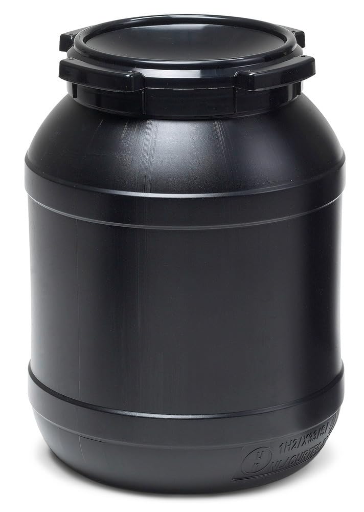 DENIOS Weithalsfass WH 15, mit UV-Schutz, 15 l, schwarz, mit UN-Zulassung