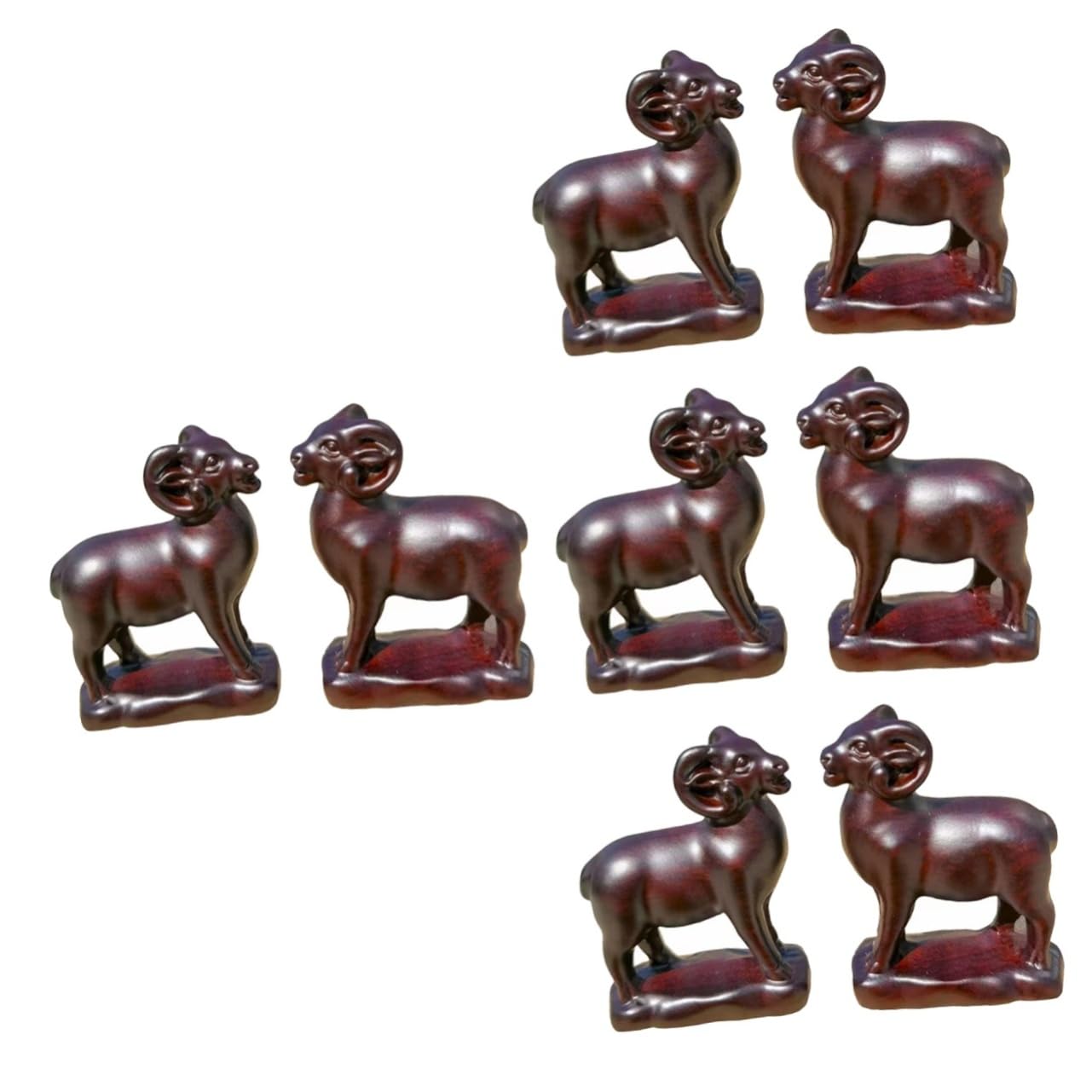 Toddmomy 8pezzi Scultura Di Capra Ornamento Decorativo Per Casa e Ufficio Statua Artistica Di Capra Unico Per Appassionati Di Arte e Design Interni