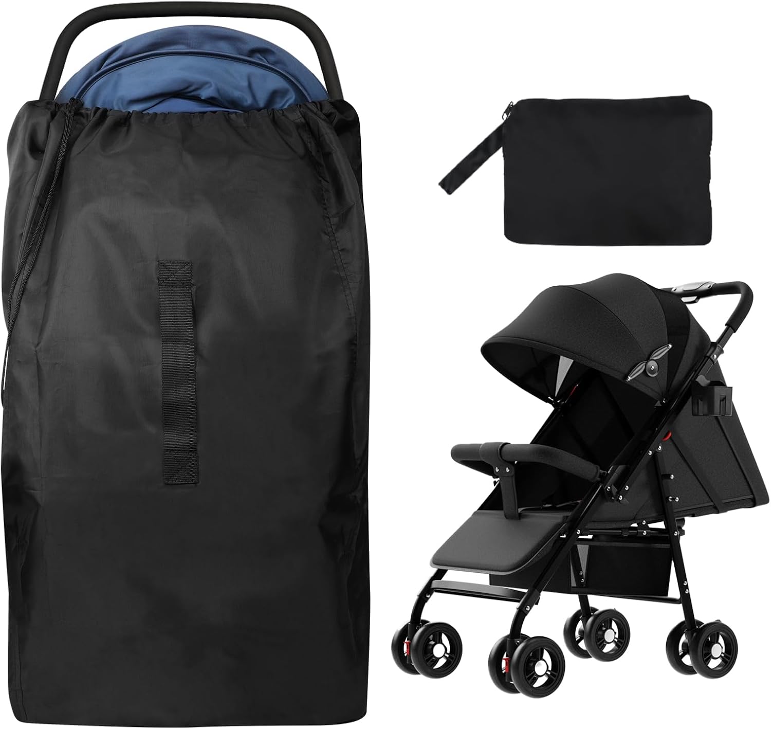 Lishang Travel Stroller Bag for Airplane Pram Cover Buggy Travel Bag Waterproof Gate Check Bag Pushchair Cover Storage Bag for Baby Child Kids Infant Strollers Large Portable