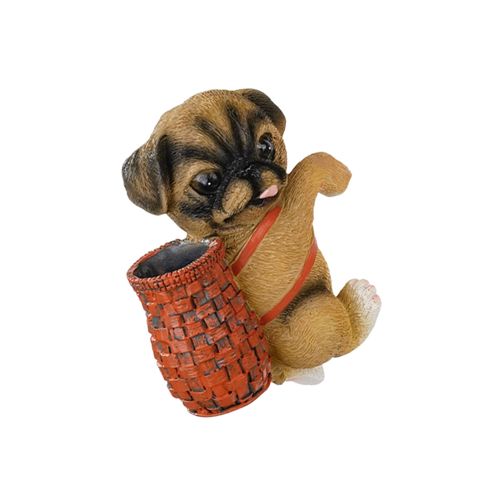 PANGBOER Resin Climbing Dog Figurine Statue Hanging Ornament for Fish Bowl and Planter Indoor Fishtanks Edges Mounted Decoration Aquarium Landscape Decoration