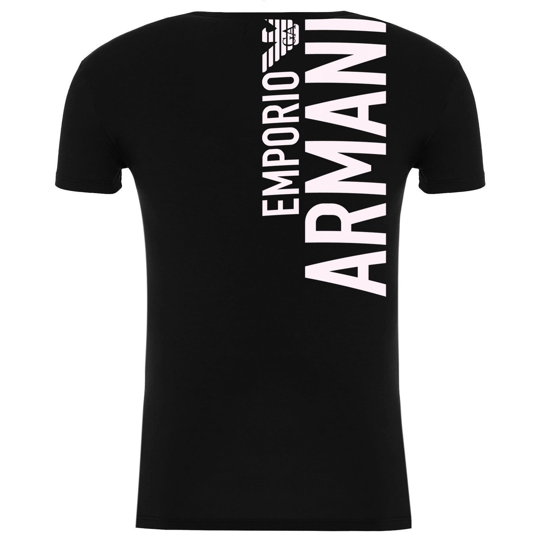 Emporio Armani Maglietta Uomo 211818 3R476, T-Shirt Manica Corta, Girocollo (Nero, L)