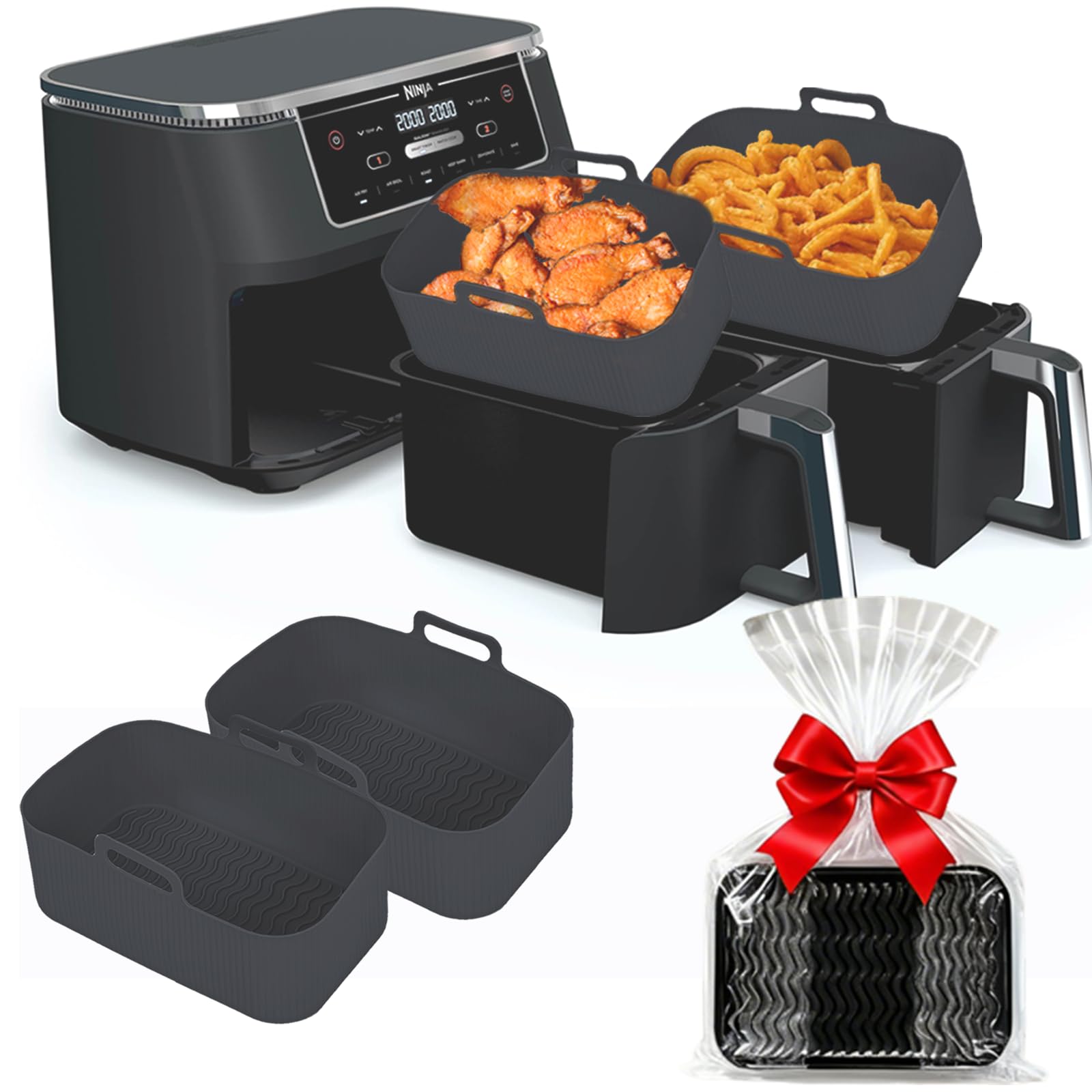 Amazon.com: Silicone Air Fryer Liners for Ninja - Reusable DZ201